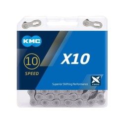 Kæde KMC X10 114L æske Sølv 10 speed (10) BX10GG114 High Performance