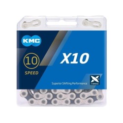 Kæde KMC X10 114L æske Sølv/Sort 10 speed (10) BX10NB114 High Performance