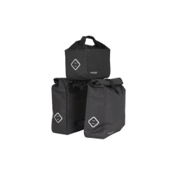 ATRAN VELO MAX taskesæt,(sort) til AVS. Triple-x gør at taskesættet kan suppleres med top-taske/kurv. 37x33x12cm 2x25L