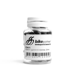 Kabelorm BikePartner Sort gummi 22mm For V-Bremse i dåse 25stk.