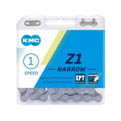 Kæde KMC Z1, 1/2x3/32 æske EPT 112L EcoProTeQ (EPT) anti-rustbehandling og coating der gør kæden mere lydsvag