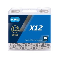 Kæde KMC X12 126L æske silver/black 12 speed
